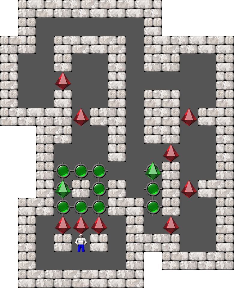 Sokoban Monry and Panda Arranged level 45